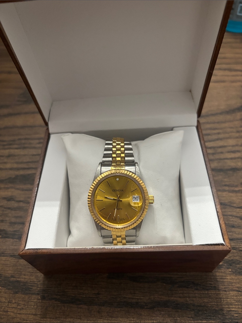 Geneva Men's Two-Tone Gold and Silver Watch